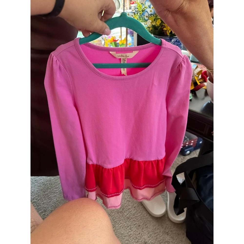 Matilda Jane Rosy Glow Tunic Top Girls Make Believe Tiered Shirt Size 8